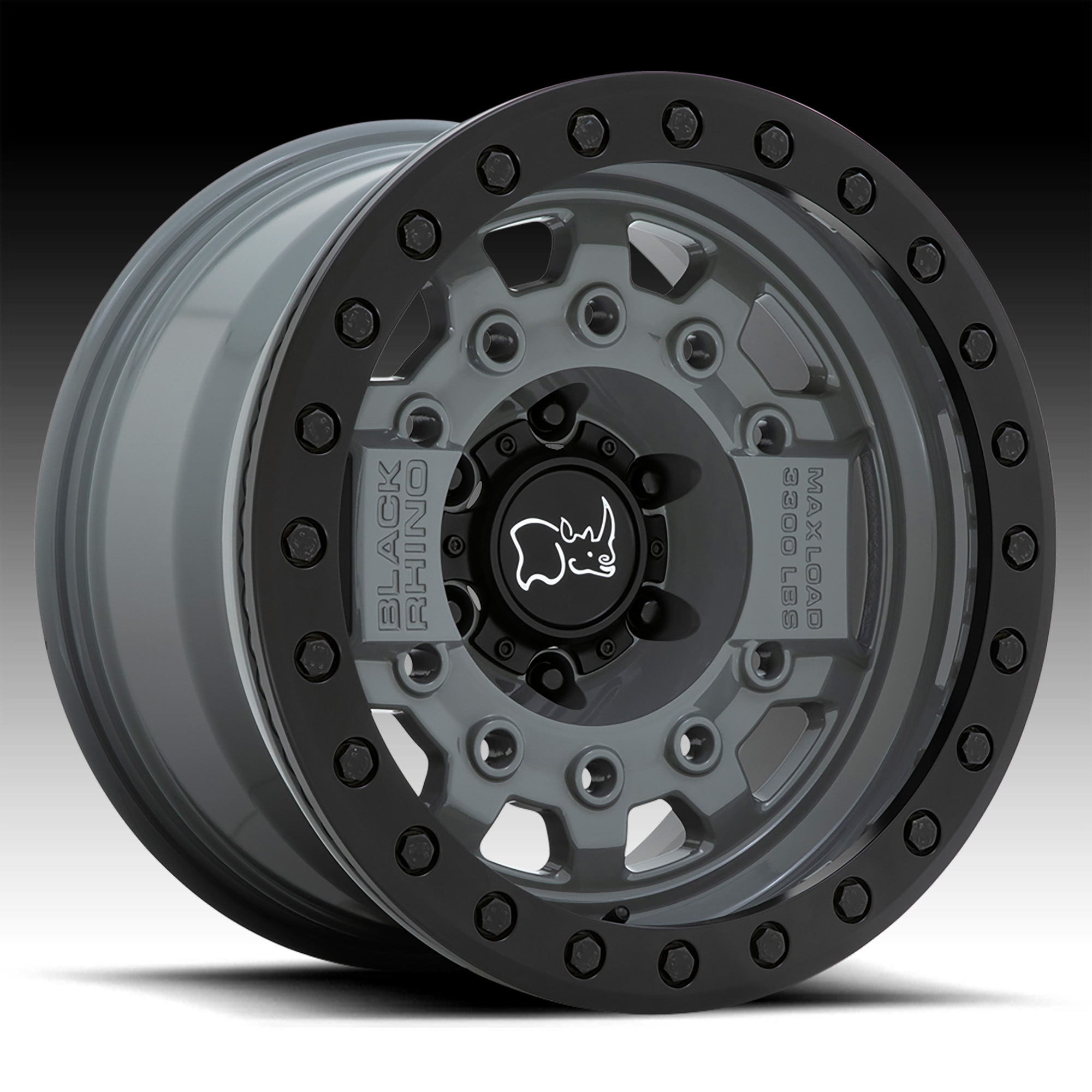 Black Rhino Avenger Beadlock Battleship Gray Custom Truck Wheels